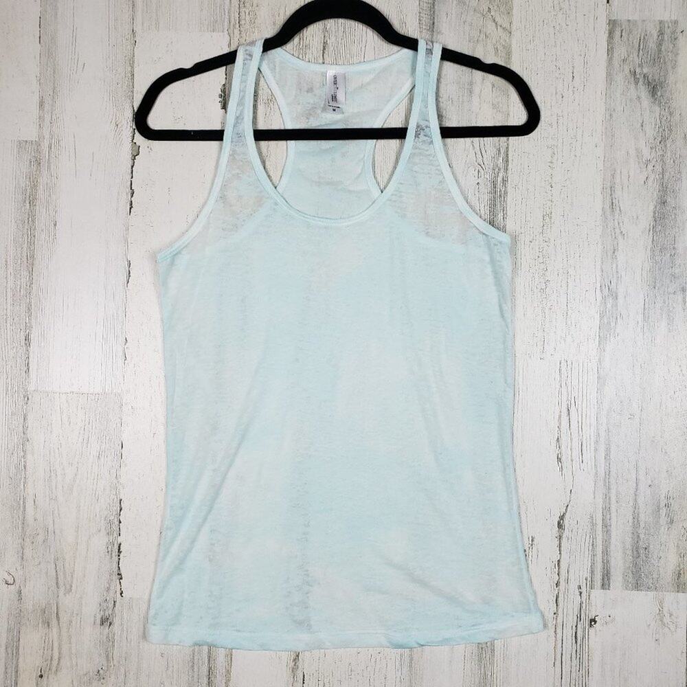 NWOT Over The Limit Apparel Turquoise Racerback Tank Top Women's Size Medium